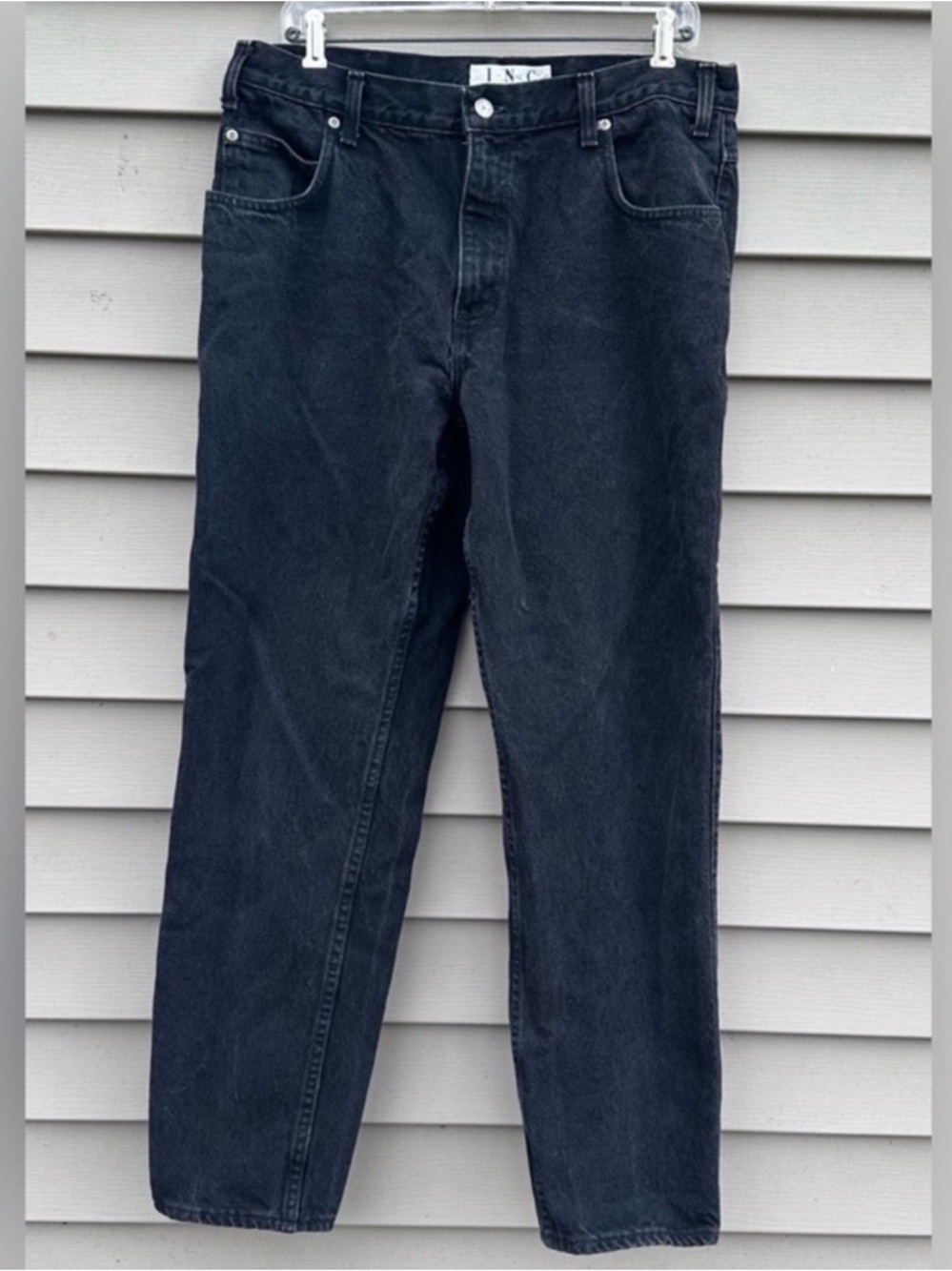 Vintage INC International Concepts Jeans 80s Mens Black USA Made 35x29